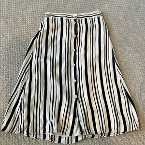 Loft midi striped skirt